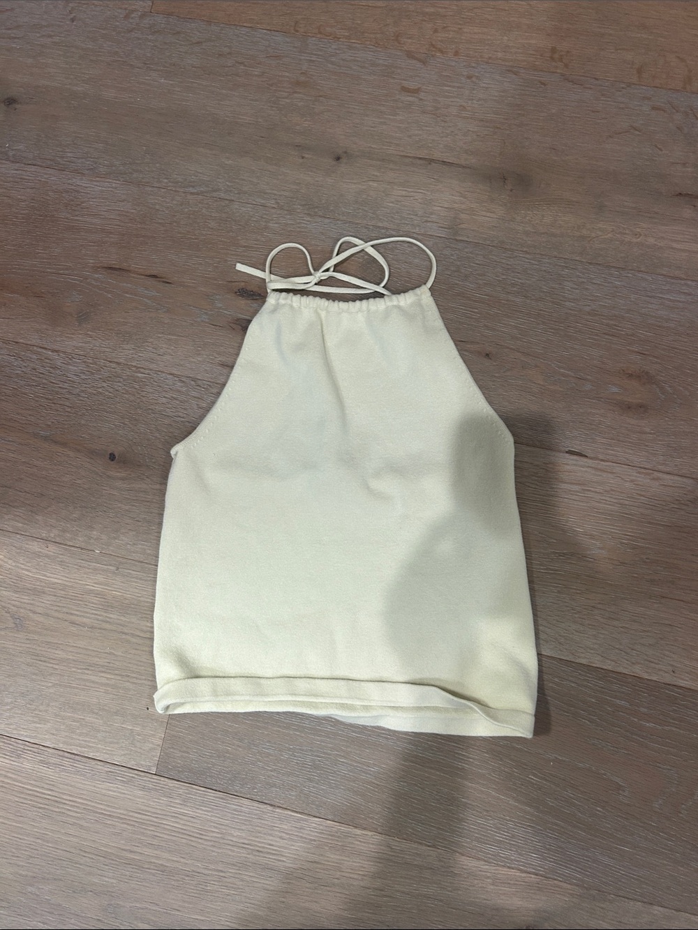Theory Cream Halter Tie-Neck Camisole